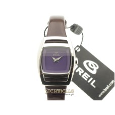 BREIL Lady quarzo acciaio cinturino vernice bordeaux 2519251063 new